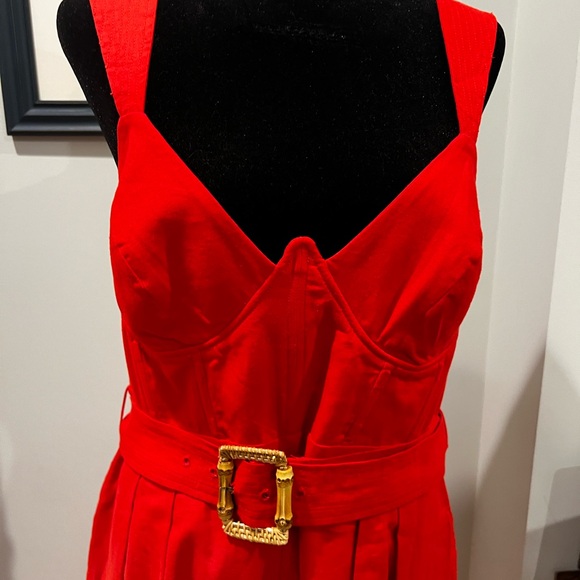 NWT Farm Rio Red Sleeveless Jumpsuit - Picture 5 of 6
